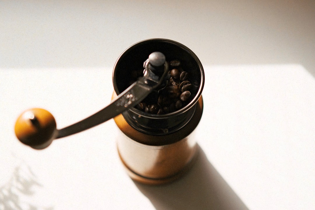 precision burr grinder mechanism close-up coffee equipment