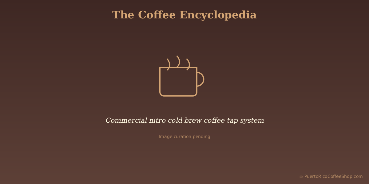Commercial nitro cold brew coffee tap system