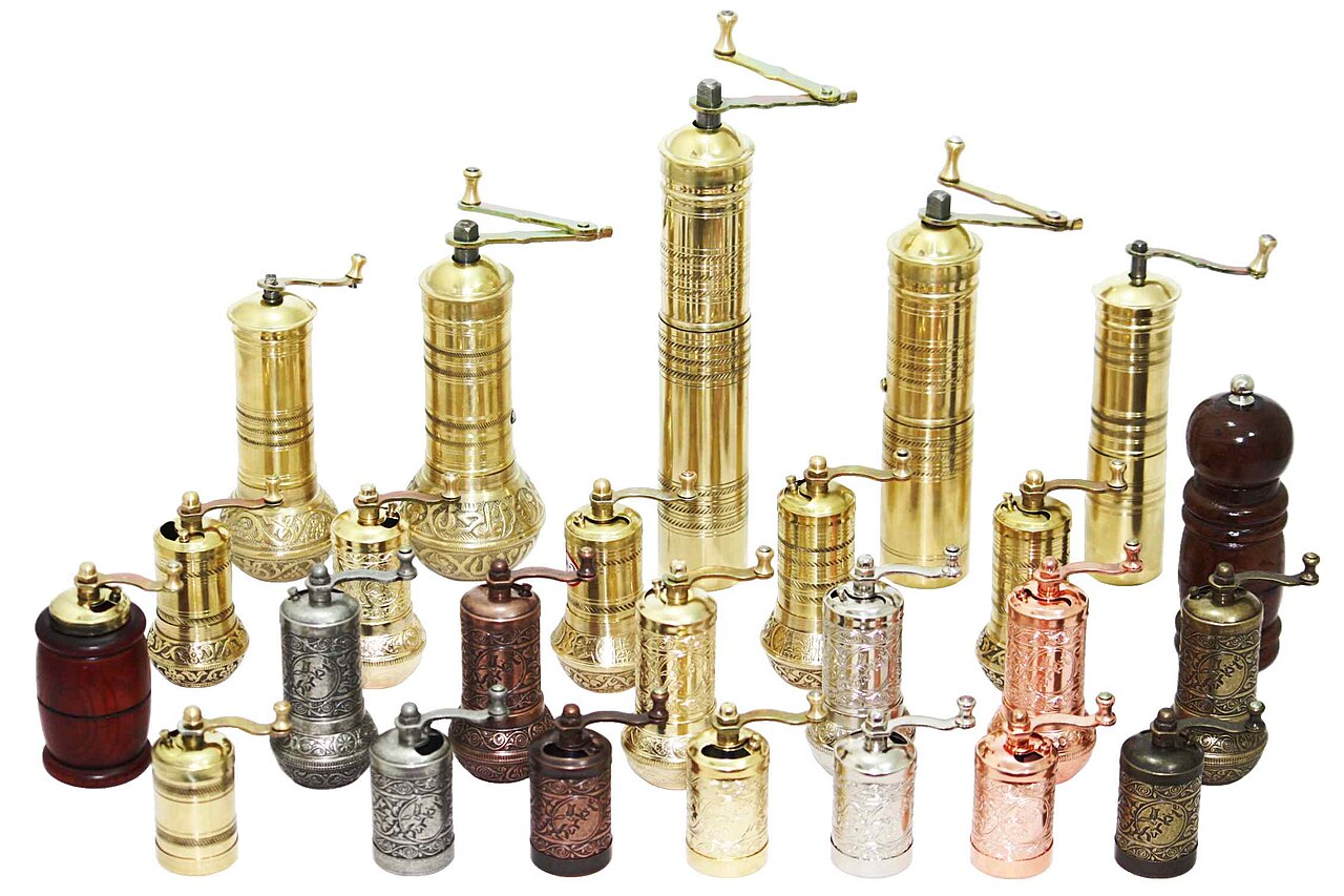 Turkish coffee grinder wooden traditional burr