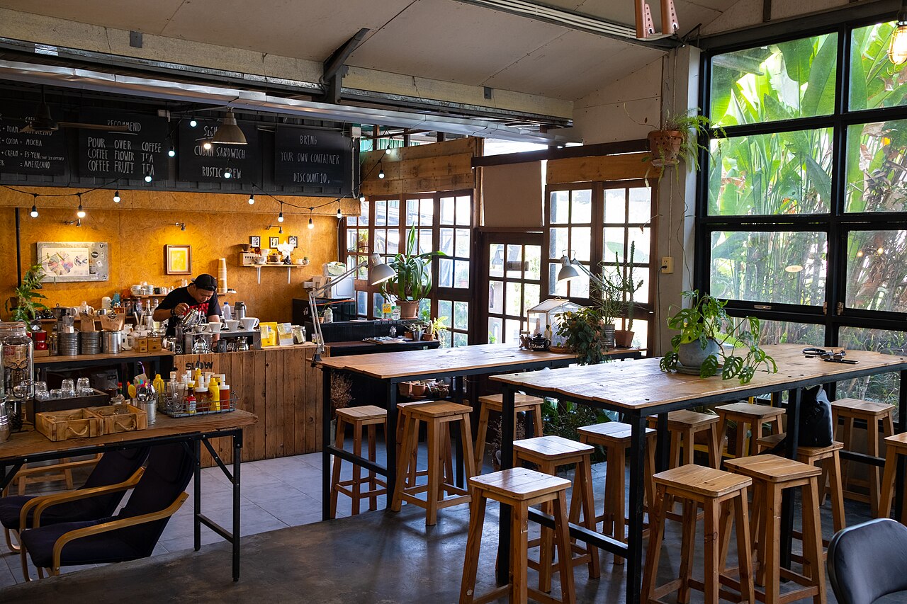 Modern Puerto Rican specialty coffee shop with pour-over service and younger clientele