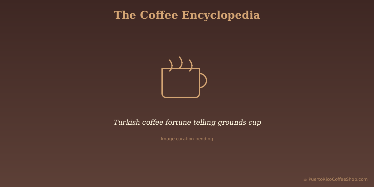 Turkish coffee fortune telling grounds cup