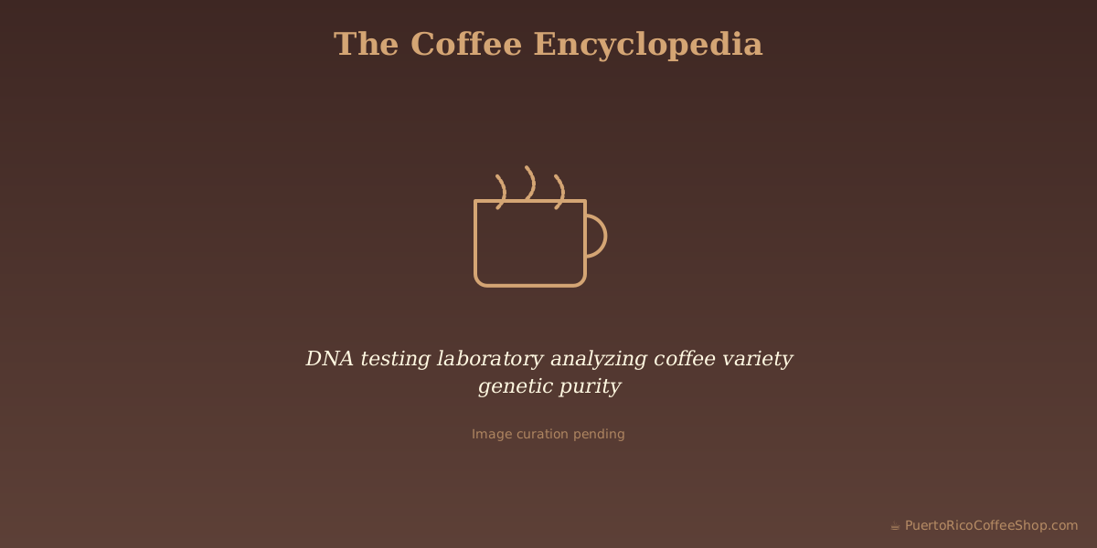 DNA testing laboratory analyzing coffee variety genetic purity