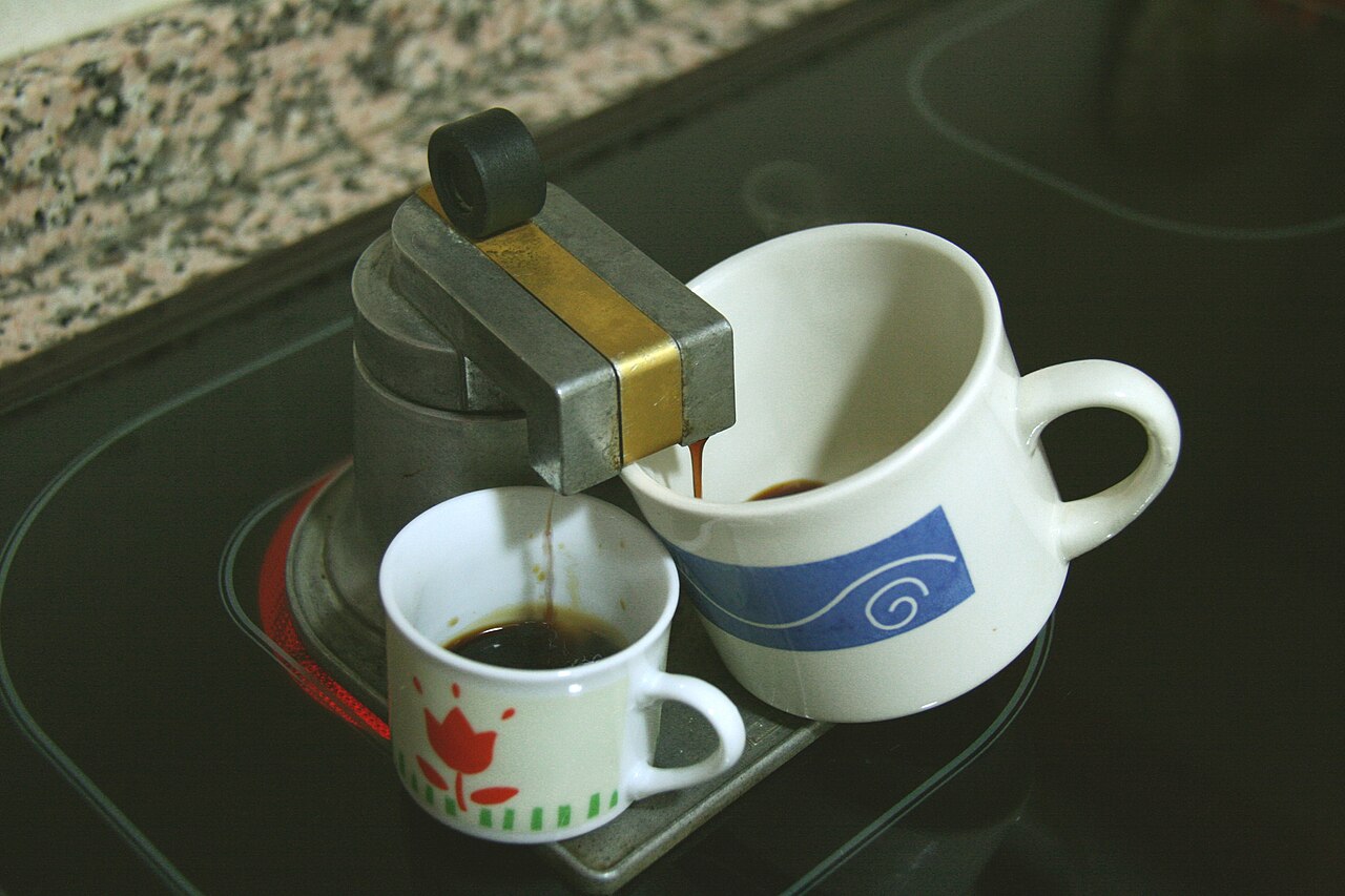 traditional cafetera stovetop coffee maker puerto rican kitchen