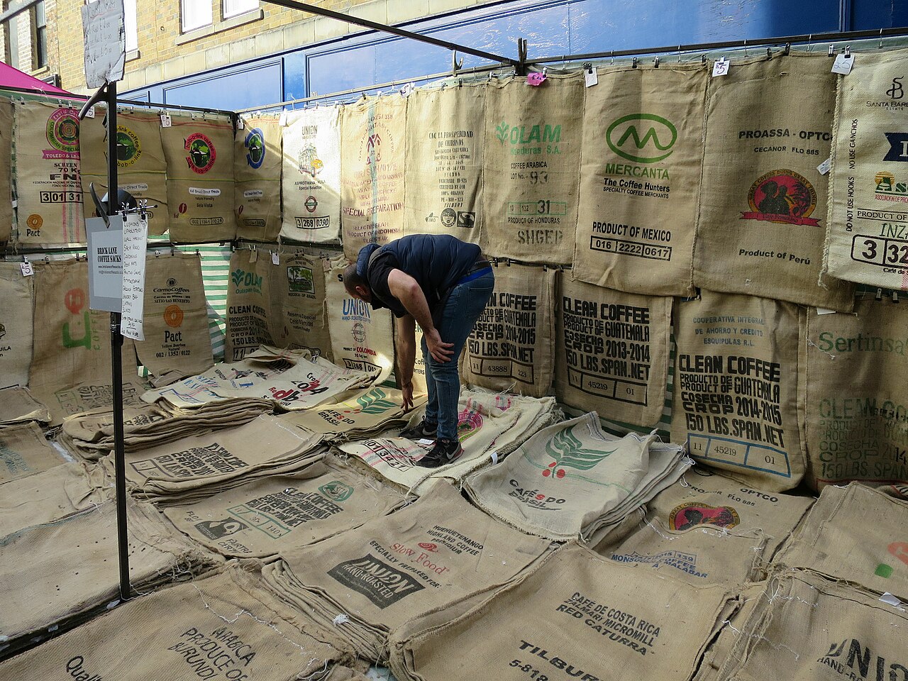 Empty coffee storage warehouse in Puerto Rico after Hurricane Maria with damaged infrastructure