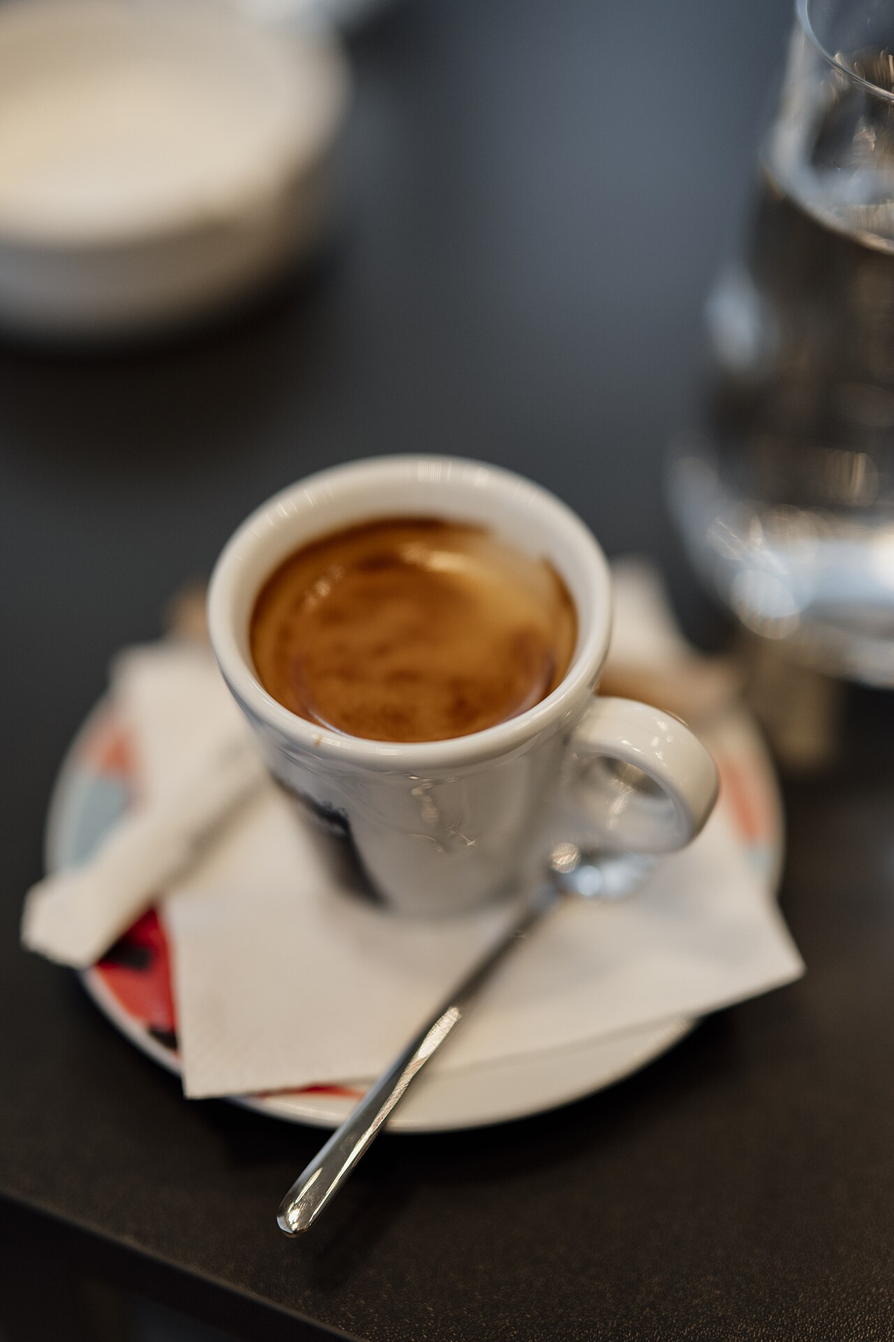 Small Puerto Rican cafe in the afternoon with locals sharing coffee and conversation
