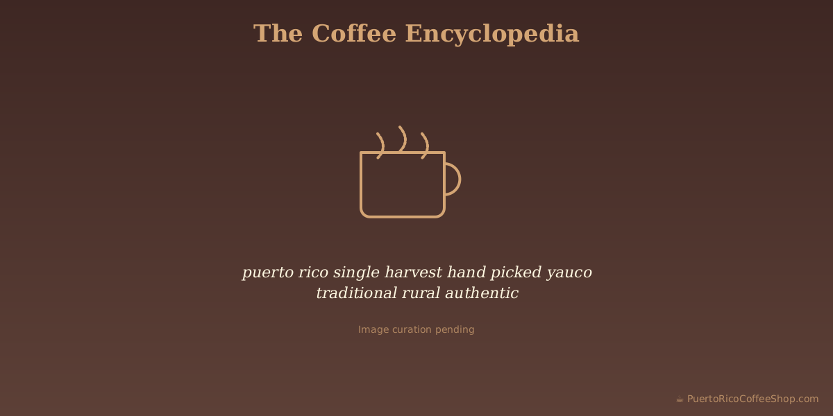 puerto rico single harvest hand picked yauco traditional rural authentic