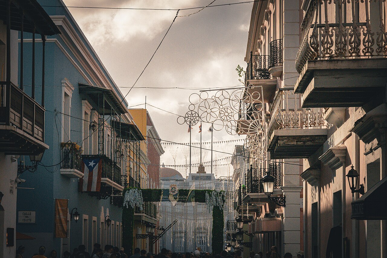 old san juan historic balcony flowers