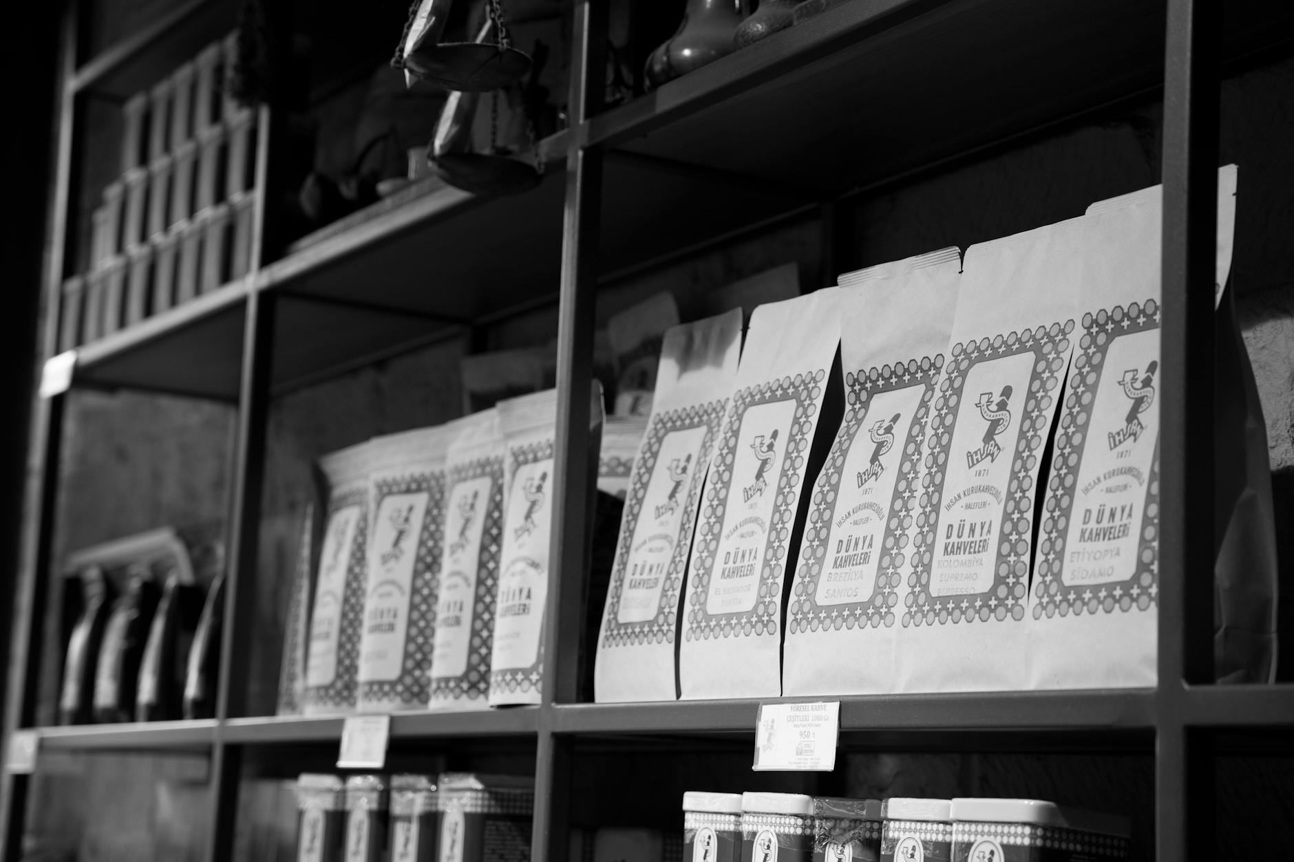 Coffee bag store shelf Puerto Rico price label retail consumer