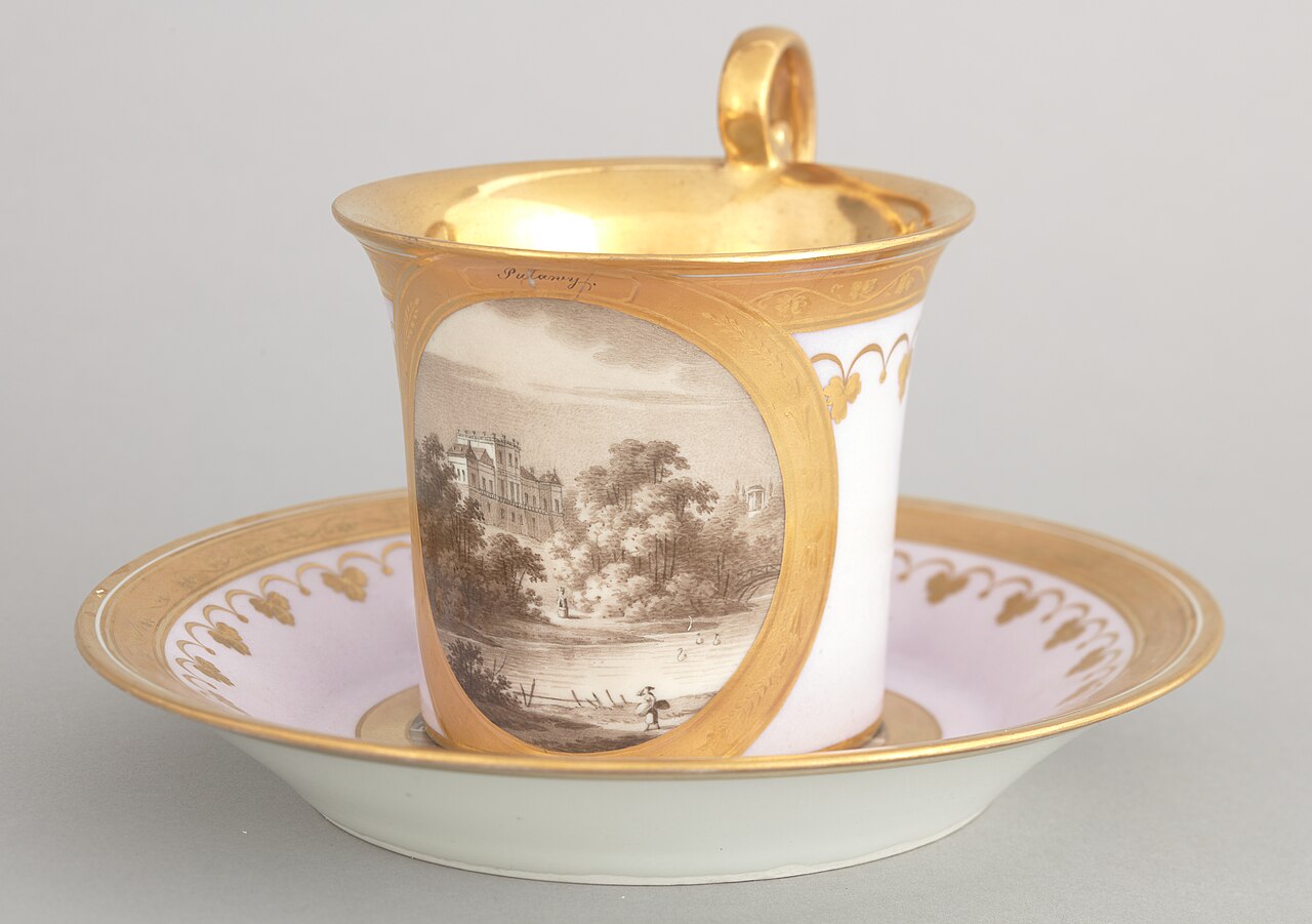 porcelain coffee cup ornate european historic