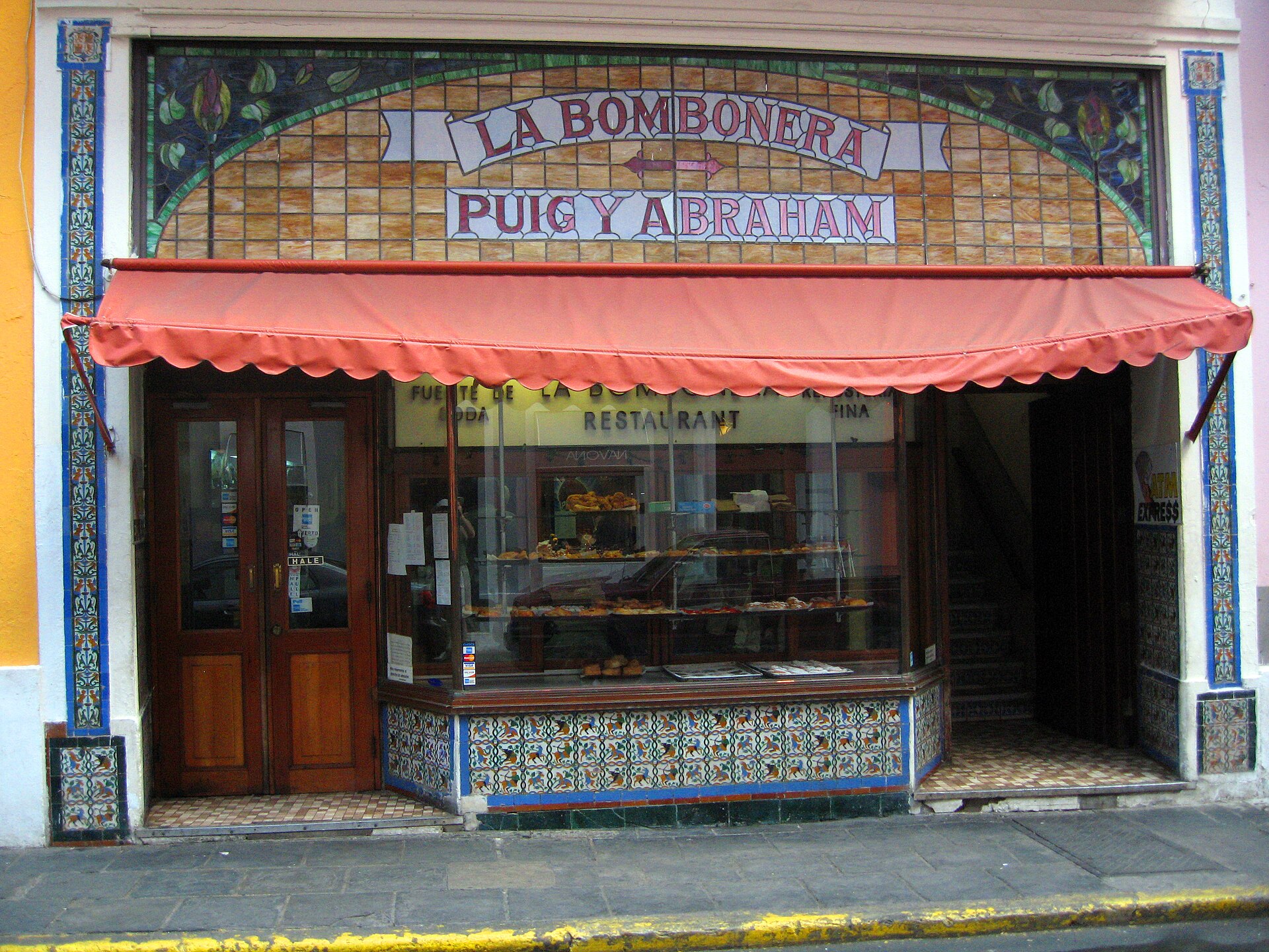La Bombonera in Old San Juan, Puerto Rico — a café and bakery founded in 1902, photographed 2007