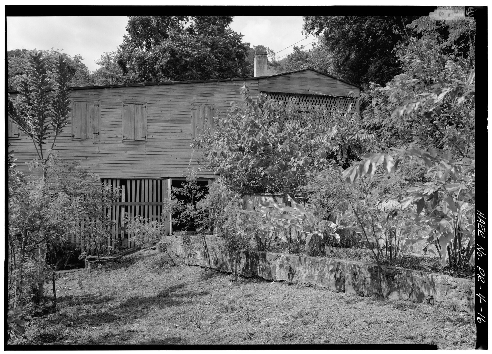 The two-story wooden coffee mill at Hacienda Buena Vista, Ponce, Puerto Rico