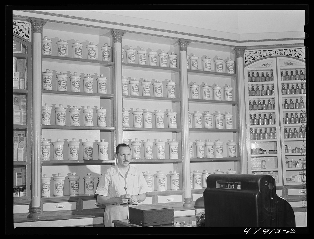 Interior of an apothecary store in Lares, Puerto Rico