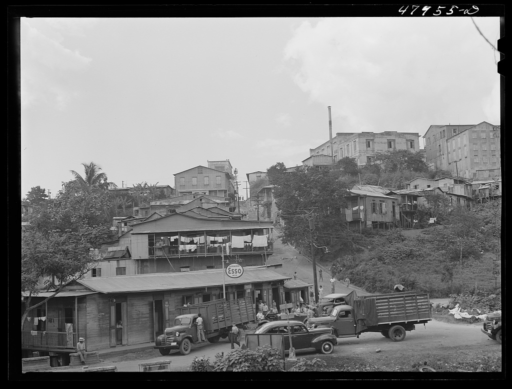 A street in the town of Lares, Puerto Rico