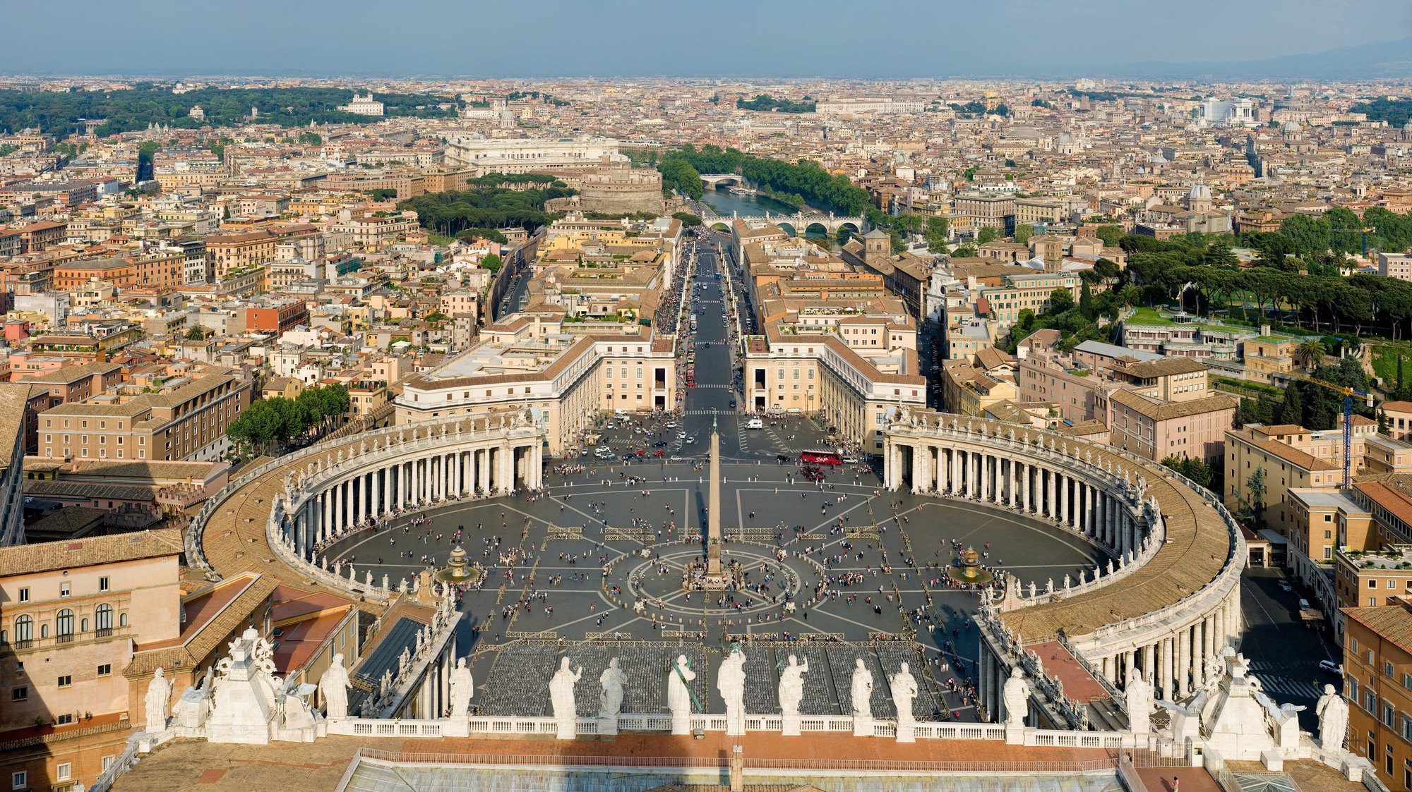 St Peter's Square and Vatican City, seen from the dome of St Peter's Basilica, 2007